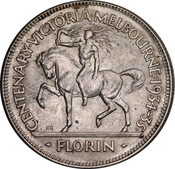 1934/35 Centenary Florin gEF