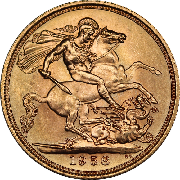 GB 1958 Queen Elizabeth II Gold Sovereign UNC