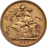 1896 Melbourne Mint Gold Sovereign aEF