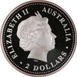 2002 Kookaburra 2oz Silver Proof Coin