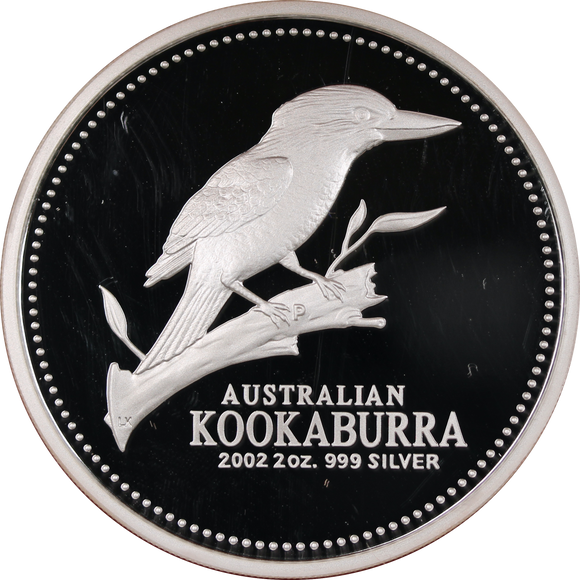 2002 Kookaburra 2oz Silver Proof Coin