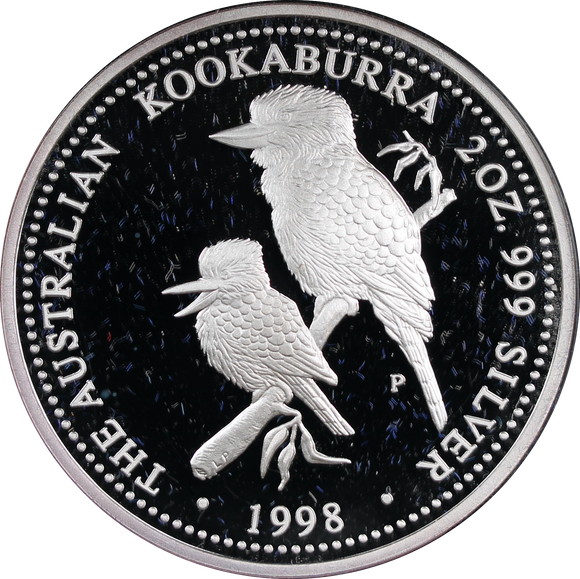 1998 Kookaburra 2oz Silver Proof Coin
