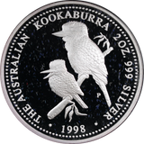 1998 Kookaburra 2oz Silver Proof Coin