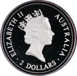 1998 Kookaburra 2oz Silver Proof Coin