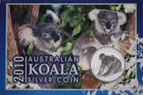 2010 Australian Koala 1oz Silver Coin in Presentation Card