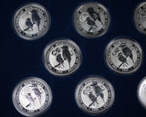 1999 Australian Kookaburra- European Currencies Privy Mark 1oz Silver Set