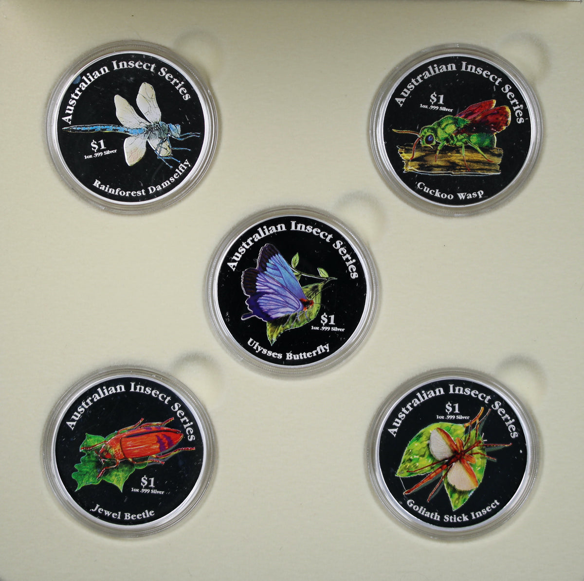 2000 - Insect Species 5 Coin 1oz Silver Set – Thompsons Coins