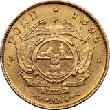 South Africa 1896 Gold Half Pond gVF