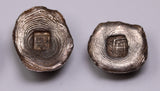 Late 19th Century China Yunnan Style Sycee Set of 8 Silver Ingots