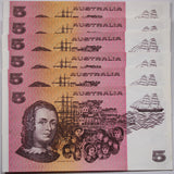 $5 1991 Fraser/Cole Consecutive run of 6 aUNC