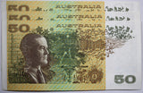 1991 $50 Fraser/Cole Last Prefix Banknotes Consecutive Trio aUNC