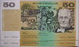 1993 $50 Fraser/Evans Banknotes Consecutive Pair aUNC
