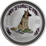 2006 Year Of The Dog 1/2oz Silver Coloured Coin