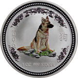 2006 $1 Year of The Dog 1oz Silver Coloured Coin