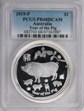 2019-P Year of the Pig 1oz Silver Coin PR68DCAM