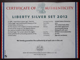 2012 USA Set of 3x 1oz Silver Eagle Coins (Standard, Gilded and Holo)