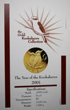 2001 Australia 1/20oz Gold Kookaburra Coin
