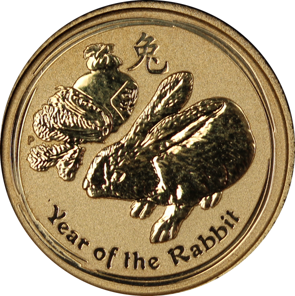 2011 Australia Lunar Year of the Rabbit 1/10oz Gold Coin
