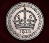 1937 and 1938 Australian Crown Coin Pair in Presentation Box EF