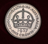 1937 and 1938 Australian Crown Coin Pair in Presentation Box EF