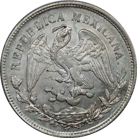 Mexico 1901 Silver Peso Coin EF