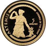 2009 Cook Islands Artemis 0.5g Gold Coin