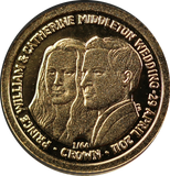 2011 1/64 Crown Falkland Islands Royal Wedding 0.5g Gold Coin