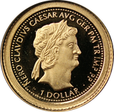 2011 Fiji $1 Nero Caesar 0.5g Gold Coin
