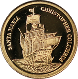 2006 Palau $1 Christopher Columbus 0.5g Gold Coin