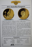 2012 Australia Kangaroo 0.5g Gold Coin