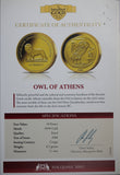 2006 10 Francs Owl of Athens 0.5g Gold Coin