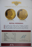 2011 1/64 Crown Falkland Islands Royal Wedding 0.5g Gold Coin