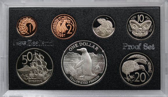 New Zealand 1988 Proof Set with Silver Dollar