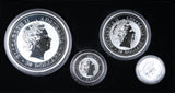 1999 Kookaburra Silver Large Coin Series (1kg, 10oz, 2oz, 1oz)