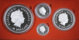 2001 Kookaburra Silver Large Coin Series (1kg, 10oz, 2oz, 1oz)