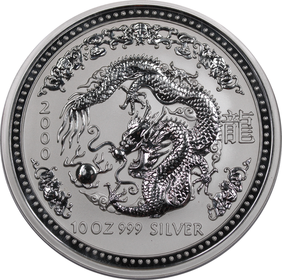 2000 Lunar Year of the Dragon Series I 10oz Silver Bullion Coin