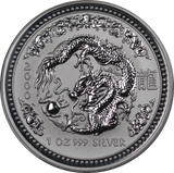 2000 Lunar Year of the Dragon Series I 1oz Silver Bullion Coin