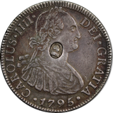 1795 Charles IV 8 Reales George III Oval Counterstamped EF