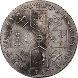 1787 GB George III Silver Shilling aUNC