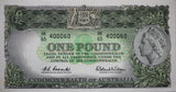 One Pound 1961 Coombs/Wilson Last Prefix gEF