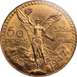 Mexico 1947 50 Peso Gold (Restrike) MS62