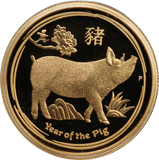 2019 Lunar Year of the Pig $25 Gold Proof 1/4oz Coin