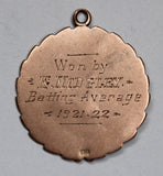 Batting Average 6.27g 9ct Gold Medal Award