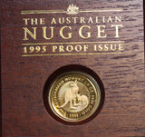 1995 Australian Nugget 1/4oz Gold Proof Coin