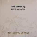2009 40th Anniversary 50c Gold Proof Coin