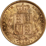 1877 Sydney Mint Shield Gold Sovereign aUNC
