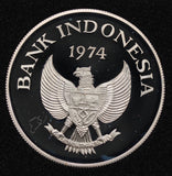 1974 Indonesia 2000 Rupiah Javan Tiger Silver Coin