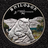 Ivory Coast 1000 Francs CFA Smilodon Silver Coin