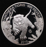 Laos 2015 1000 Kip Panthera Tigris Silver Coin