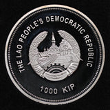 Laos 2015 1000 Kip Panthera Tigris Silver Coin